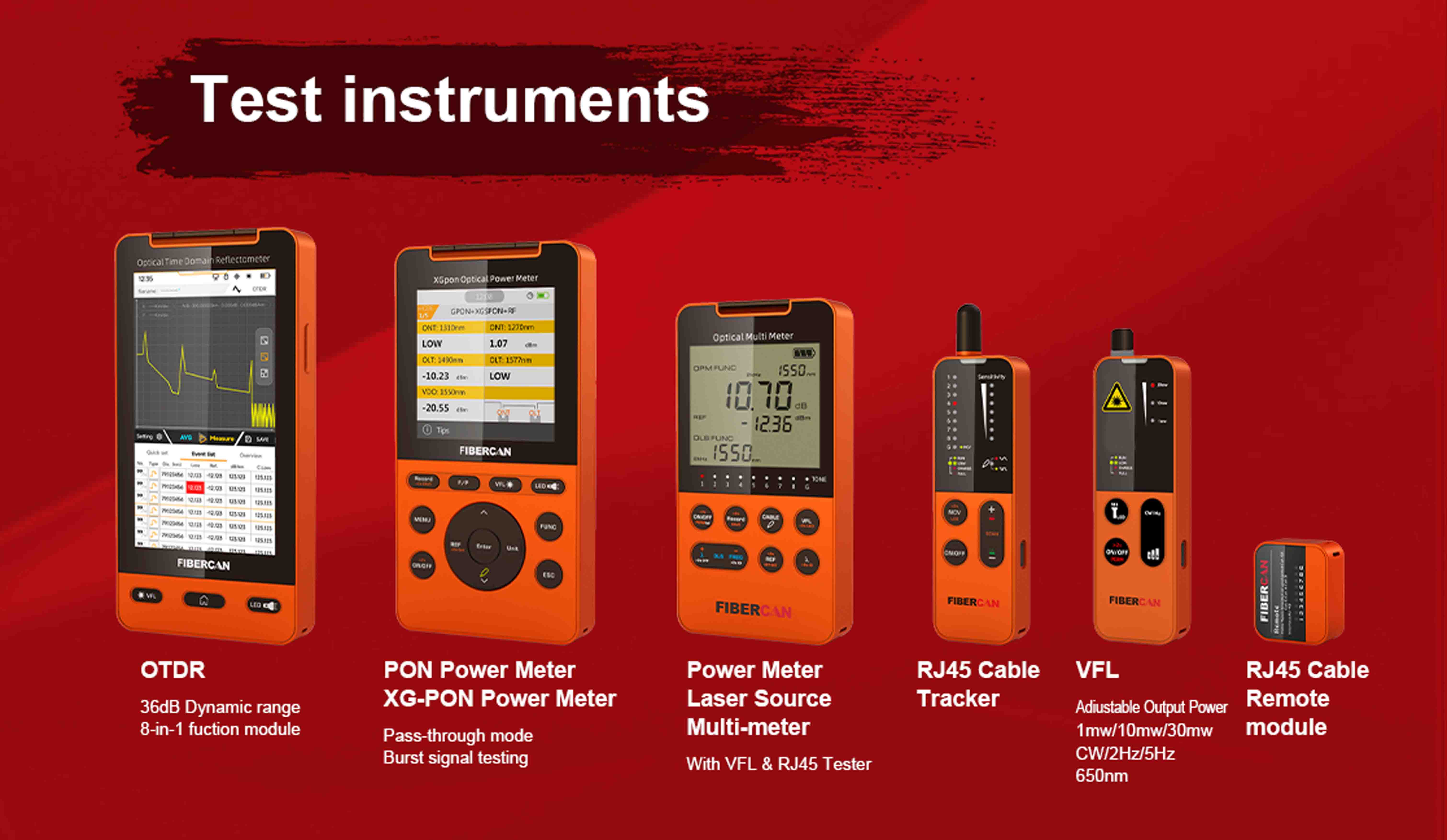 Fibercan New Product:Test instruments